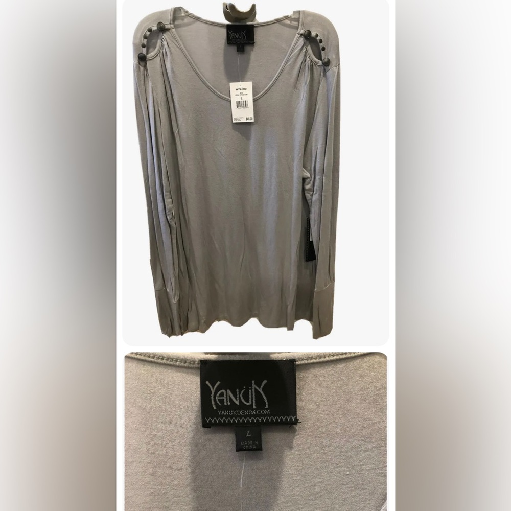 New with Tag! Yanuk Denim Idol Stud Top Large L